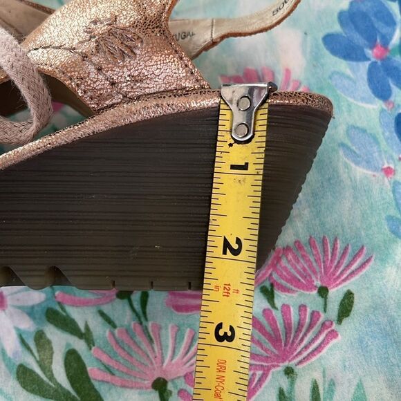 Fly London Yfla Luna Metallic Wedges - 38 - 7/7.5 - Picture 10 of 14